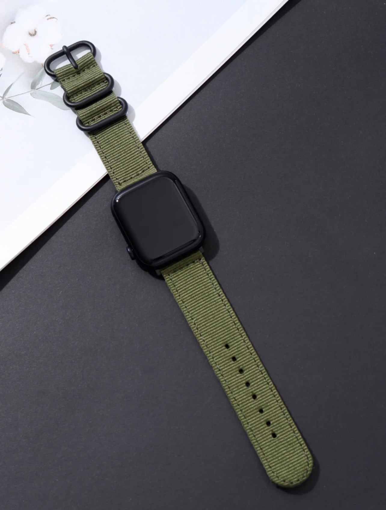 Υφασμάτινο Λουράκι για Apple & OG Watch – Χακί / Army Green