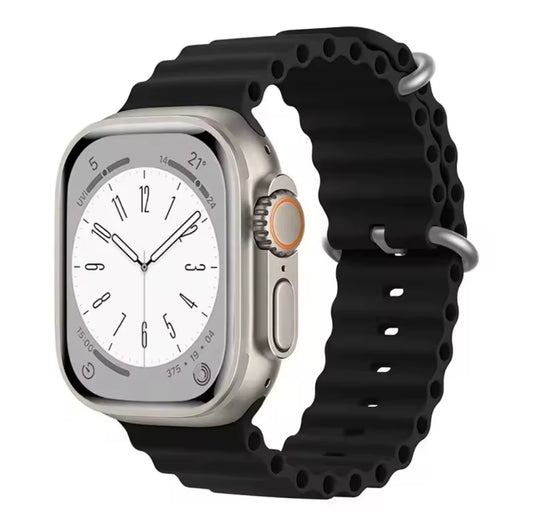 OG Μαύρο Ocean Band Λουράκι Σιλικόνης για Apple Watch & OG Smartwatches