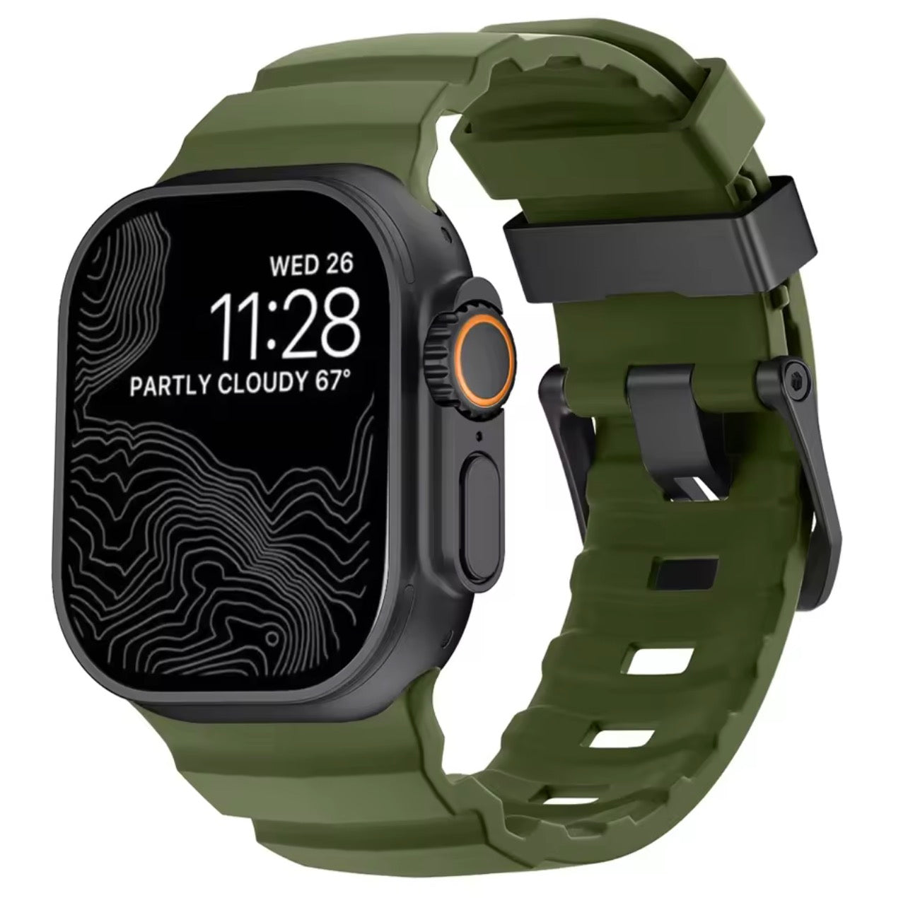 Rugged Silicone Sport Band for OG & Apple Watch