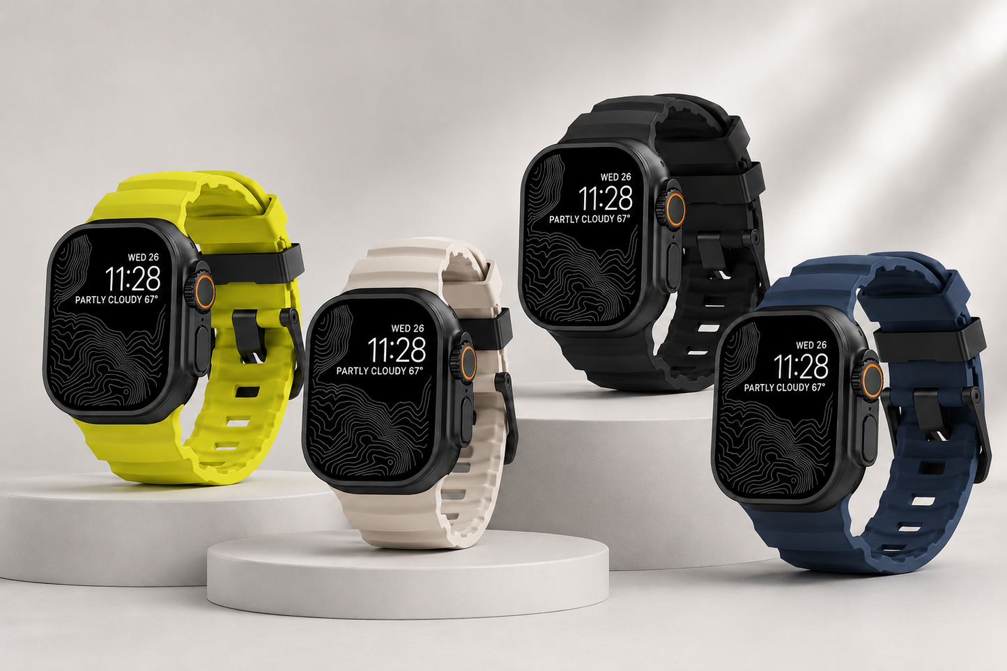 Rugged Silicone Sport Band for OG & Apple Watch